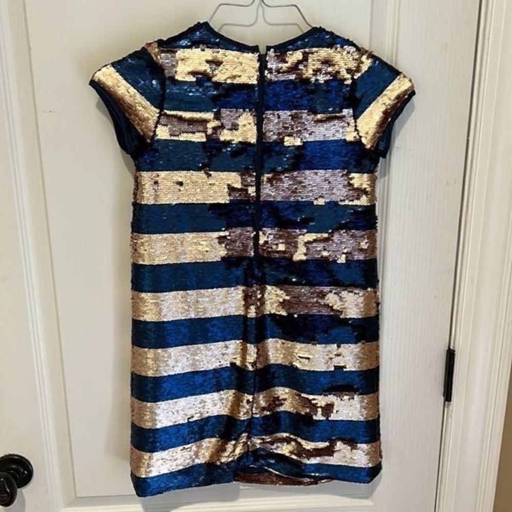 Peyton & Parker Blue and Gold Sequin Dress